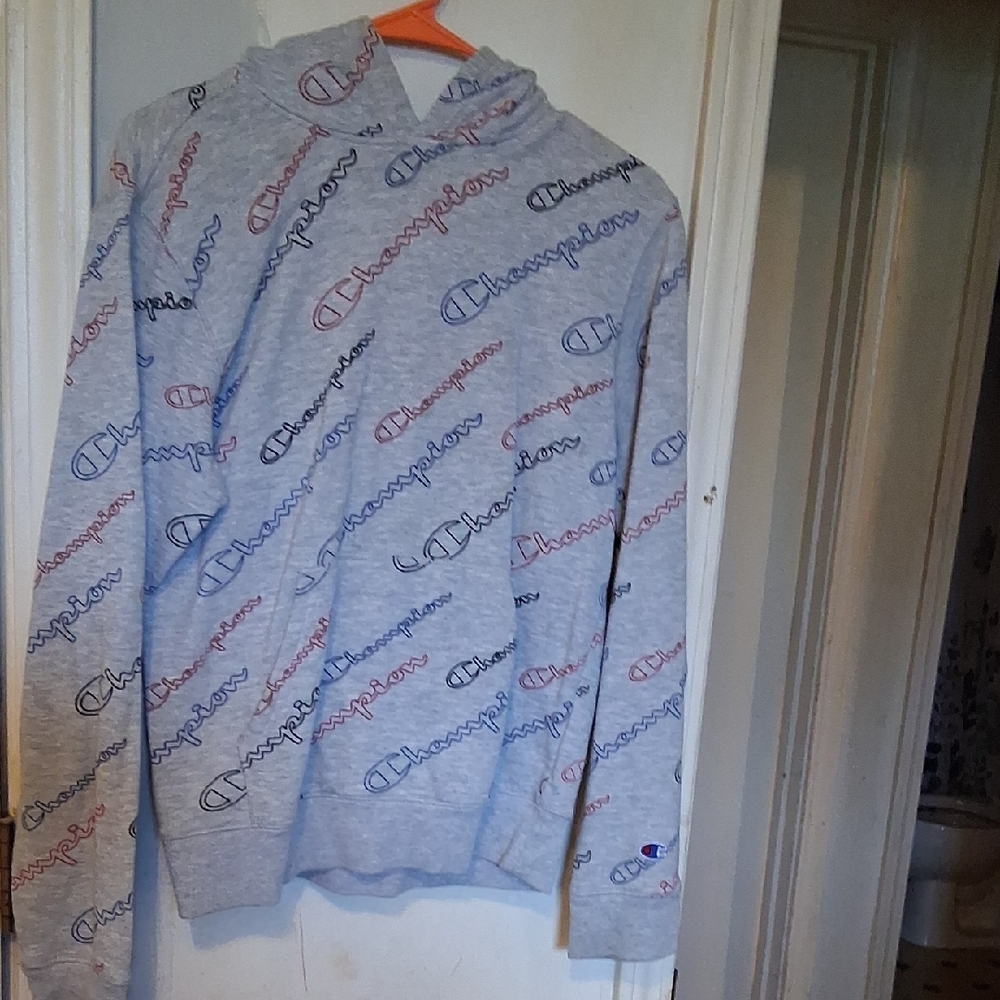 Champion Gray Logo Hoodie